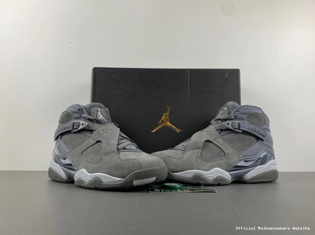 Official Maikesneakers 8 Cool Retro Jordan 305381-014 Grey 0810